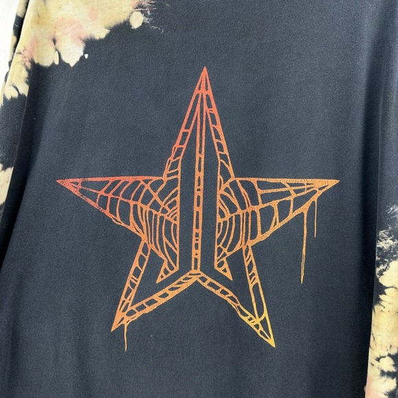 Jeffree Star Tshirt‎ Mens 2XL Black Tan Tie Dye Thrashed Short Sleeve Distressed - Picture 5 of 10